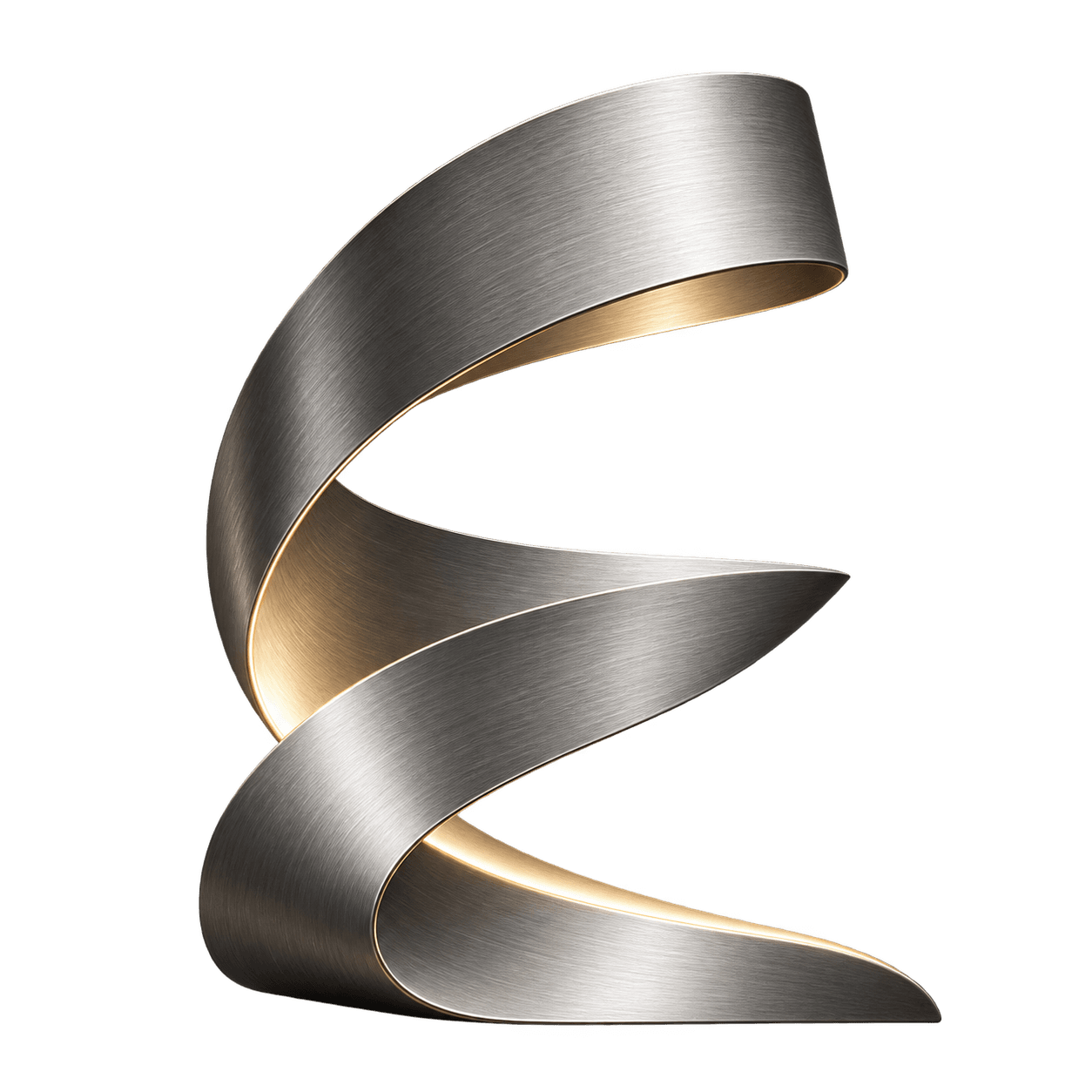 EILA — sculpted silver ribbon with a warm gold seam
